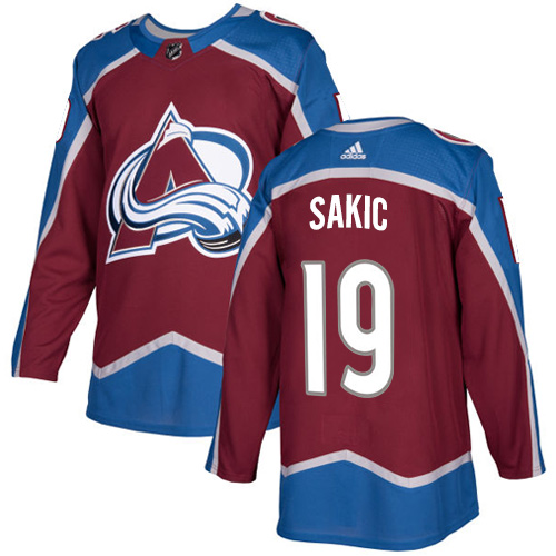 Kinder Colorado Avalanche Eishockey Trikot Joe Sakic #19 Authentic Burgundy Rot Heim